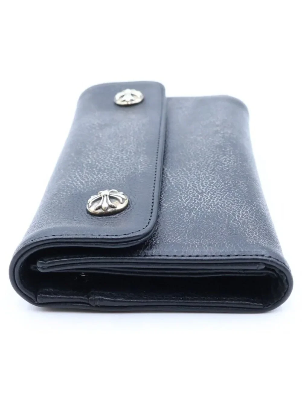 Chrome Hearts Wave Leather Wallet Black